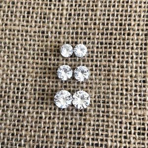 Set of 3 Diamond Earrings💎